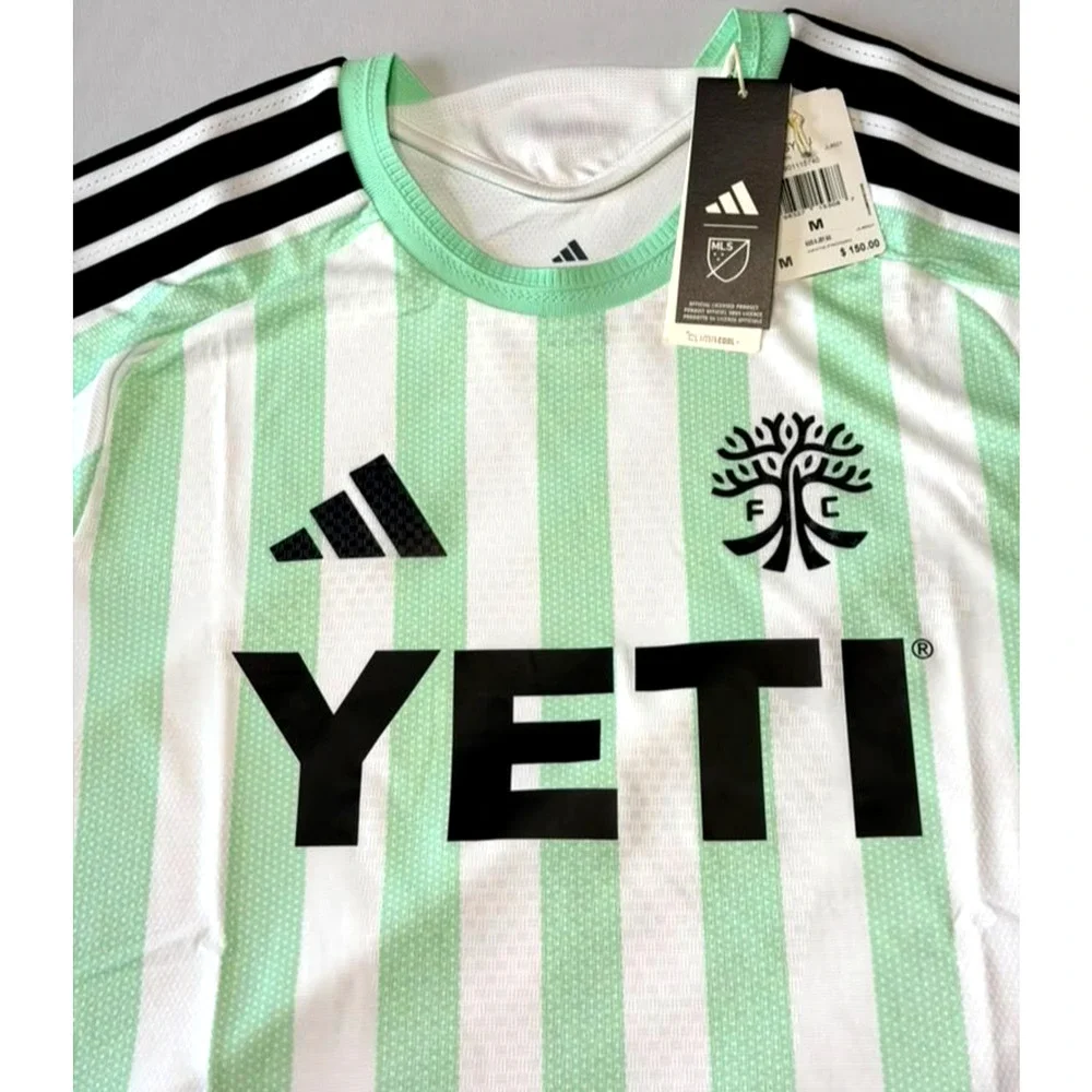 New Adidas Austin FC Soccer Jersey Men’s Size Medium White/Light Green With Tags